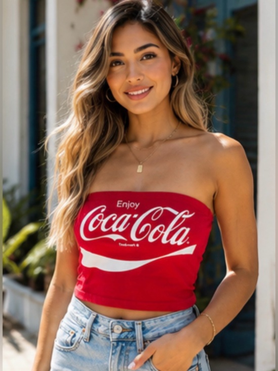 Coca Cola Tops - Coca Cola Red Strapless Logo Tube Top - Women